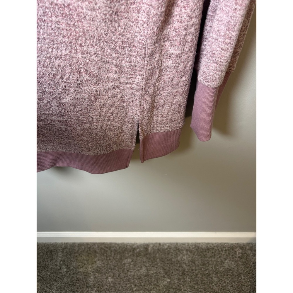 Dusty Rose Marled Knit Cowl Neck Pullover Sweater Women's Large Heathered Pink - Picture 5 of 6